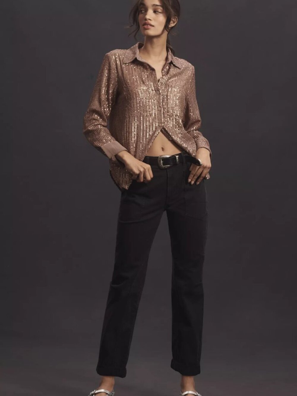 ANTHROPOLOGIE The Wanderer Mid-Rise Relaxed-Leg Pants by Pilcro 25 BLACK nwt